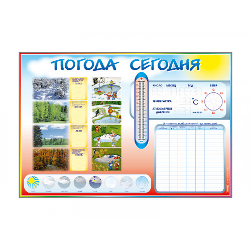 Стенд-уголок  маркерный "Погода сегодня"