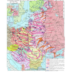 Карта учебная "Великая Отечественная война 1941-1945 гг."