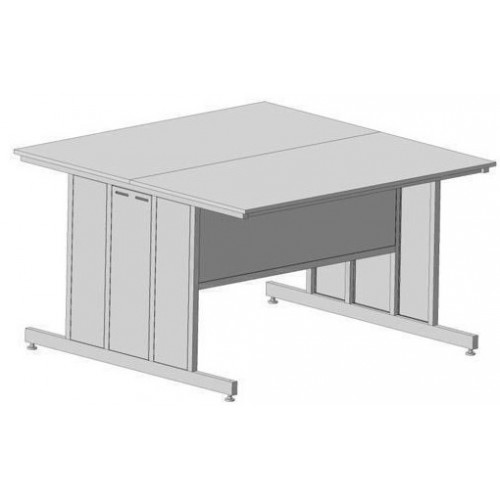 Стол островной 1500х1500х900, столешница монолитный пластик (LABGRADE)