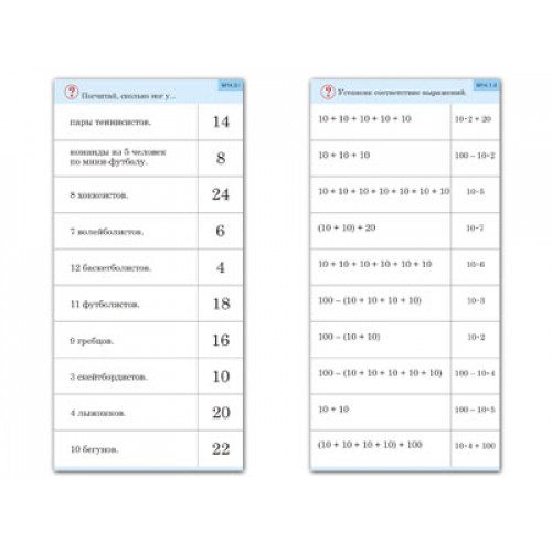 Комплект карточек Обучающий калейдоскоп. Умножение на 3, 4 и 6 10 шт.
