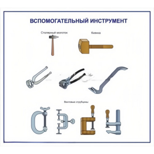 Стенд информационный "Вспомогательные инструменты" 1000х900 мм