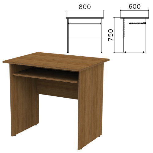 Стол компьютерный Канц, 800х600х750 мм, цвет орех пирамидальный, СК25.9