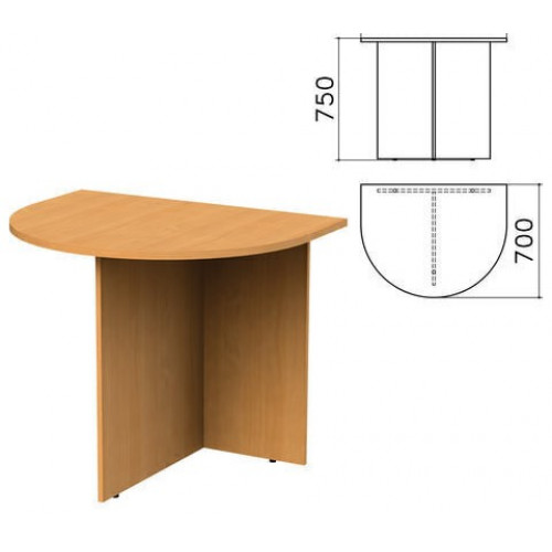 Стол приставной к столу для переговоров (640110) Монолит, 900х700х750 мм, бук бавария, ПМ19.1