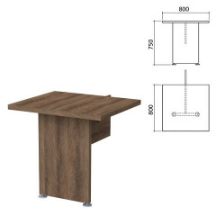 Модуль стола приставного "Приоритет", 800х800х750 мм, гарбо (КОМПЛЕКТ)