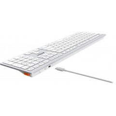 Клавиатура A4TECH Fstyler FBX50C, USB, Bluetooth/Радиоканал, белый [fbx50c white]