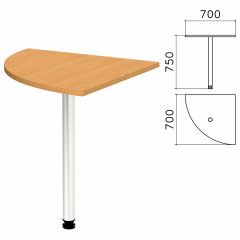 Стол приставной угловой "Монолит", 700х700х750 мм, цвет бук бавария (КОМПЛЕКТ)