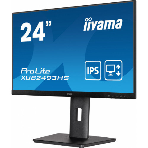 Монитор IIYAMA 23.8" XUB2492HSN-B1 {IPS 1920х1080 250cd 178/178 1000:1 80M:1 16.7M 4ms D-Sub HDMI DisplayPort USB-Hub}