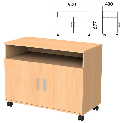 Тумба для оргтехники "Канц" 900х430х677 мм ЛДСП Бук невский