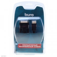 Кабель аудио-видео Buro HDMI (m)/DVI-D (Dual Link) (m) 1.8м. Позолоченные контакты черный (BHP RET H