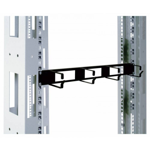 Кабельный органайзер Горизонтальный ЦМО ГКО-4.62-9005 односторонний кольца 1U шир.:19 глуб.:85мм
