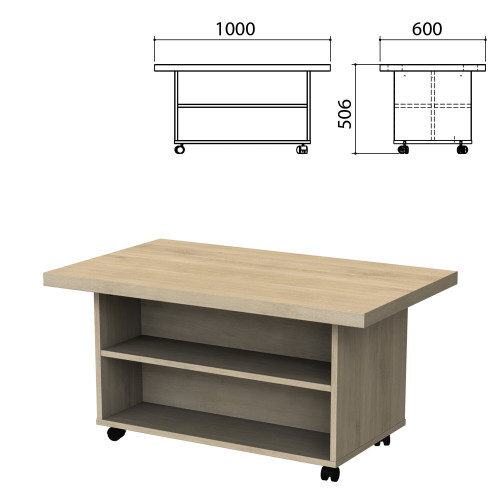 Стол журнальный Приоритет 1000х600х506 мм, кронберг (КОМПЛЕКТ)