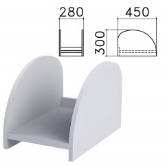 Подставка под системный блок "Монолит" 450х280х300 мм ЛДСП Серый