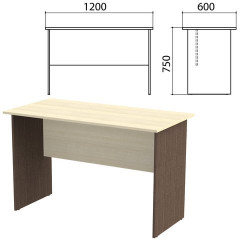 Стол письменный 1200х600х750 мм, цвет венге/дуб молочный