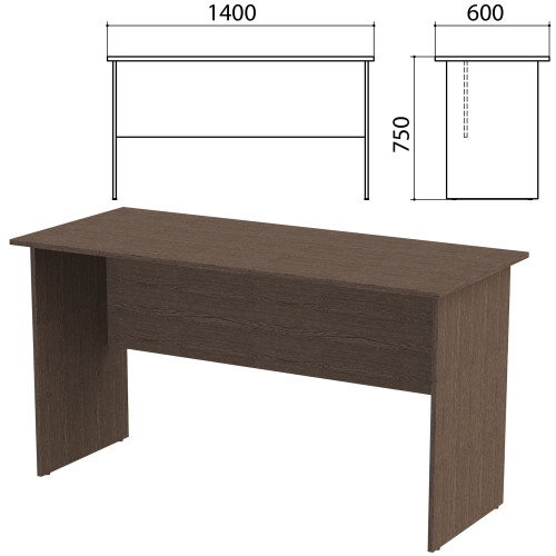 Стол письменный Канц, 1400х600х750 мм, цвет венге (КОМПЛЕКТ)