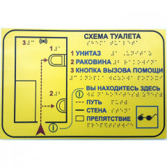 Мнемосхема санузла 200 х 300 мм