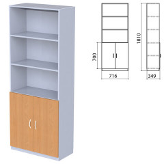 Шкаф полузакрытый "Бюджет", 716х349х2000 мм, груша ароза (КОМПЛЕКТ)