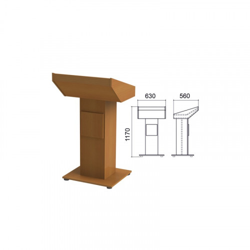 Трибуна напольная Монолит, 630х560х1170 мм, цвет орех гварнери, ТЛ03.3