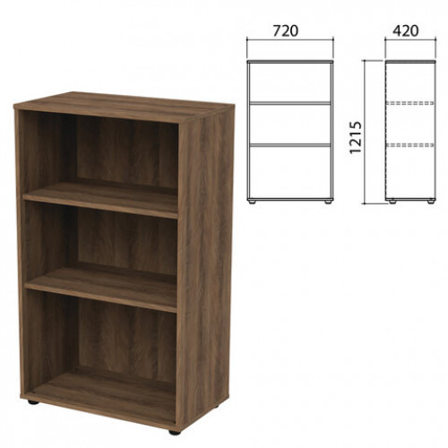 Шкаф (стеллаж) Приоритет, 720х420х1215 мм, 2 полки, гарбо, К-933, К-933 гарбо