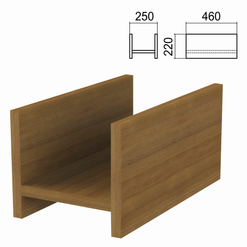 Подставка под системный блок "Арго" 250х460х220 мм ЛДСП Орех