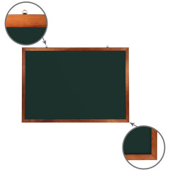 Доска для мела магнитная 900х600 мм, черная, деревянная окрашенная рамка, Россия, BRAUBERG, 236891