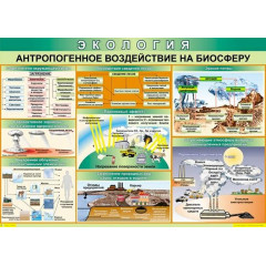 Плакат Антропогенное воздействие на биосферу 70x100