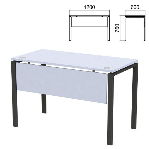 Стол на металлокаркасе Арго, 1200х600х760 мм, царга, серый (КОМПЛЕКТ)