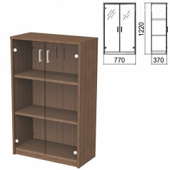 Шкаф закрытый со стеклом "Арго", 770х370х1220 мм, гарбо (КОМПЛЕКТ)
