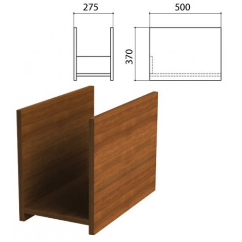 Подставка под системный блок "Эко" 275х500х370 мм ЛДСП Орех
