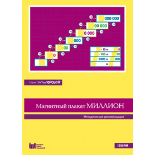 Плакат магнитный Миллион. Методические рекомендации. (Серия От 1 до 1000000)