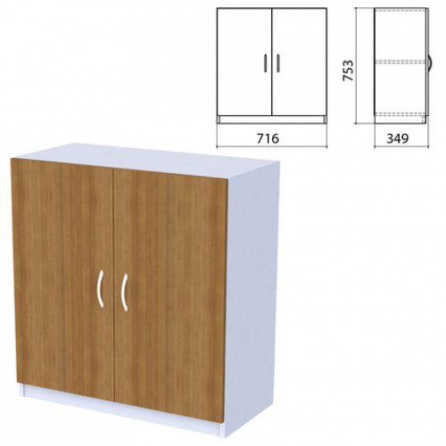 Шкаф закрытый Бюджет, 716х349х753 мм, орех французский (КОМПЛЕКТ)
