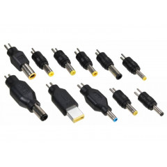 Блок питания Buro BUM-0031T65 ручной 65W 12V-24V 11-connectors 3.2A 1xUSB 0.6A от бытовой электросети/от прикуривателя