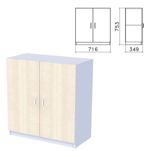 Шкаф закрытый Бюджет, 716х349х753 мм, дуб шамони светлый (КОМПЛЕКТ)
