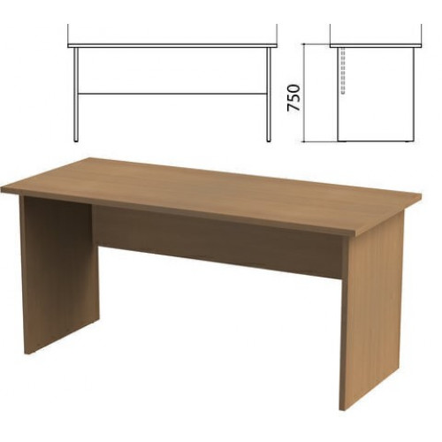 Стол письменный Этюд, 1600х700х750 мм, орех онтарио, 400027-160