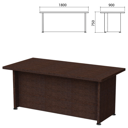 Стол письменный Приоритет 1800х900х750 мм, венге (КОМПЛЕКТ)