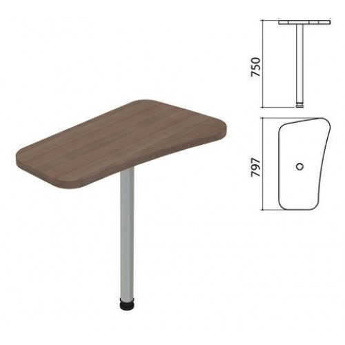 Стол приставной "Приоритет", 797х445х750 мм, гарбо (КОМПЛЕКТ)