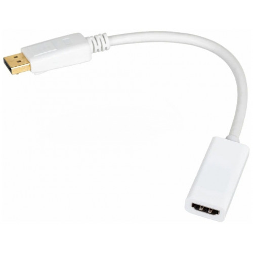 Переходник HDMI (f)/DisplayPort (m) белый