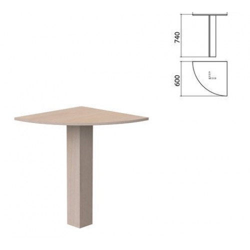 Стол приставной угловой Бюджет 600х600х740 мм, гикори джексон, 402664-094
