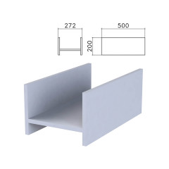 Подставка под системный блок "Бюджет" 272х500х200 мм ЛДСП Серая