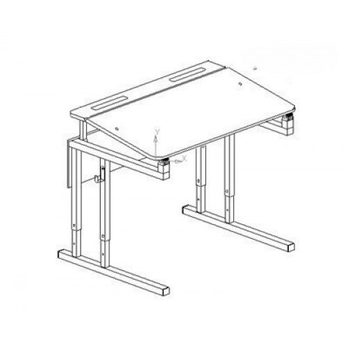 Парта ученическая двухместная, с изменением угла наклона, р.г. 3-5, 1200х500 мм, бук