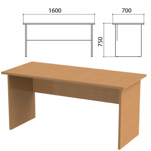 Стол письменный Этюд, 1600х700х750 мм, бук бавария, 400027-55