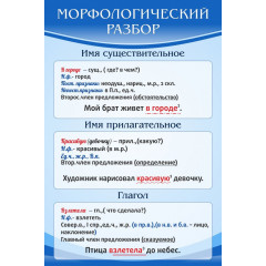 Стенд "Морфологический разбор"