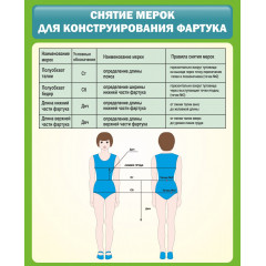 Стенд "Снятие мерок для конструирования фартука"