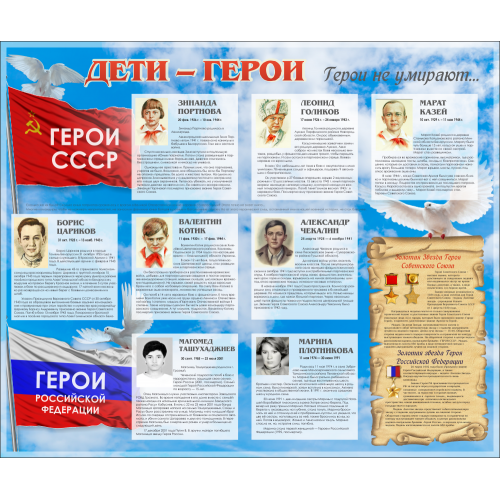 Стенд Дети-герои ВОВ