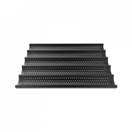 Противень багетный алюминиевый перфорированный UNOX FORO.BAGUETTE BLACK 600х400 мм TG435