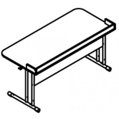 Стол ученический лабораторный Н для кабинетов физики и биологии с полкой настольной регулируемый по высоте, 3-6 рост.гр. исп.7 (скруглен.углы)