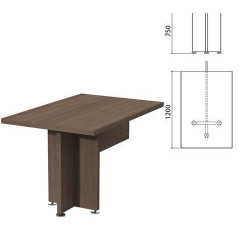Стол приставной "Приоритет", 800х1200х750 мм, гарбо (КОМПЛЕКТ)