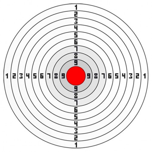 Мишень огневого рубежа для стрельбы из пневматических винтовок