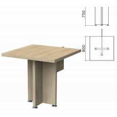 Стол приставной "Приоритет" 800х800х750 мм, кронберг (КОМПЛЕКТ)