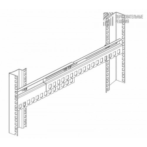 Кабельный органайзер Горизонтальный ЦМО ГКО-45-100 двухсторонний окна 1U глуб.:67.6мм