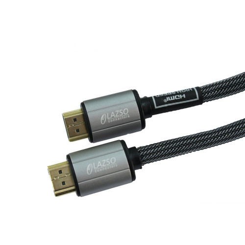 Кабель аудио-видео LAZSO WH-111-B HDMI (m)/HDMI (m) 0.5м. Позолоченные контакты черный (WH-111(0,5M)